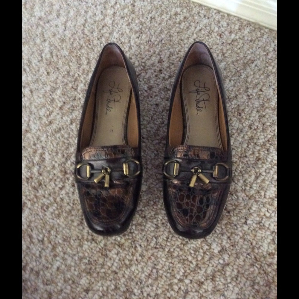 Bronze loafers