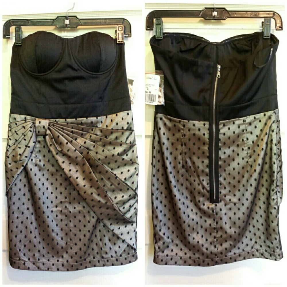Black Satin Lace Bodycon Mini Dress