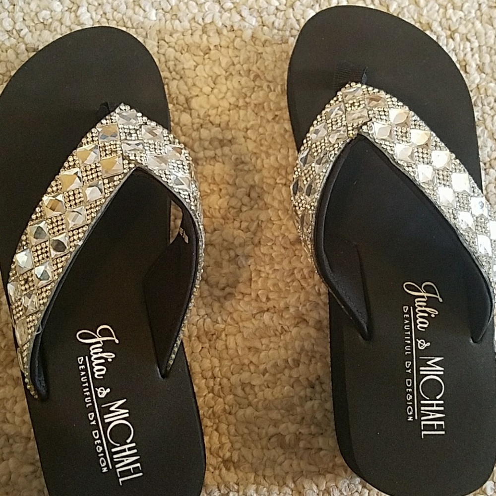 Blingy flip flops
