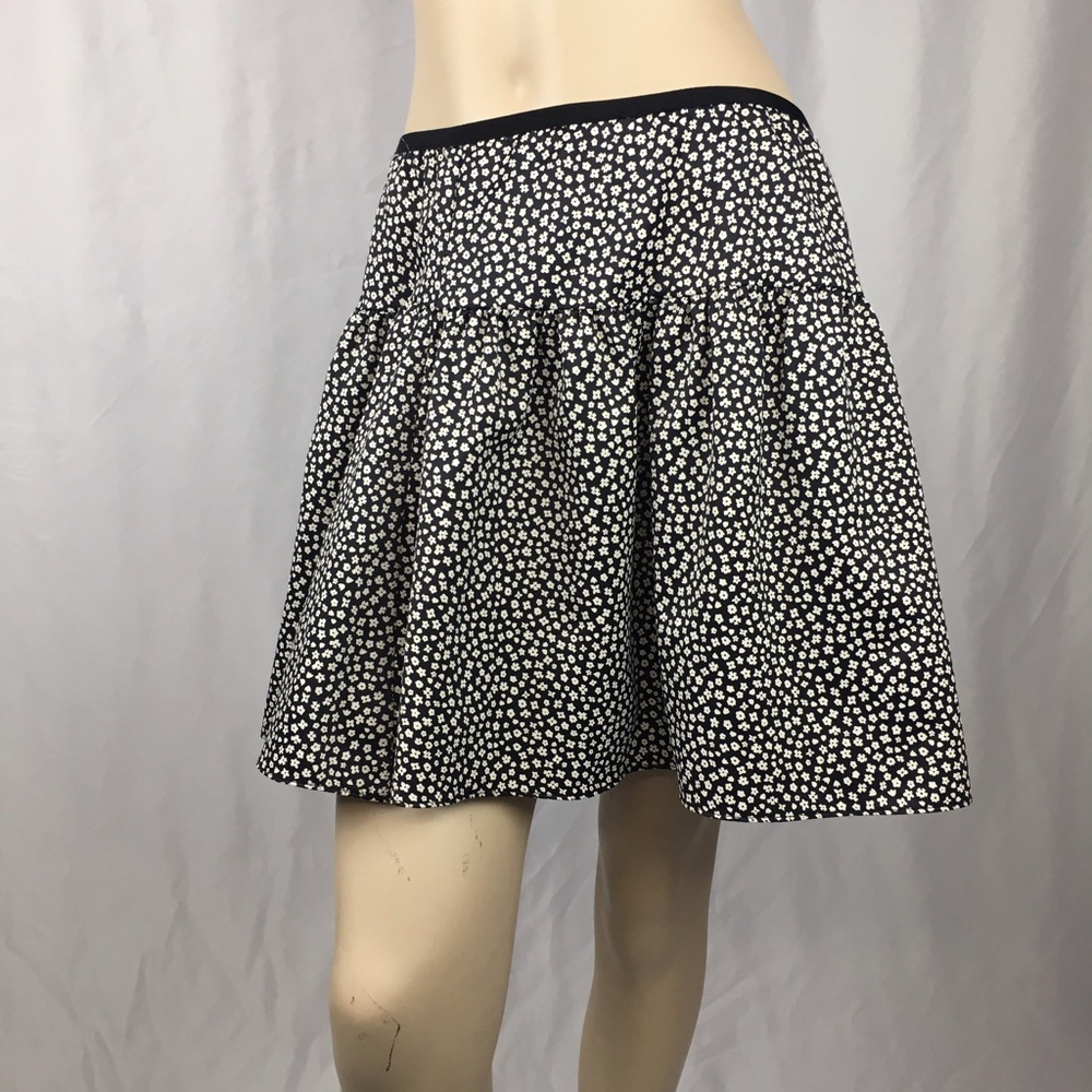 NWT Aiko Black and White Floral Mini Skirt