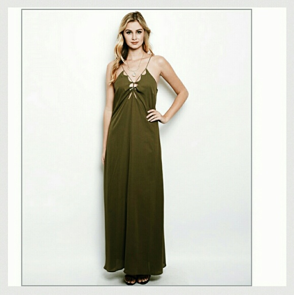 💋Olive Grecian Princess Maxi - Picture 3 of 5