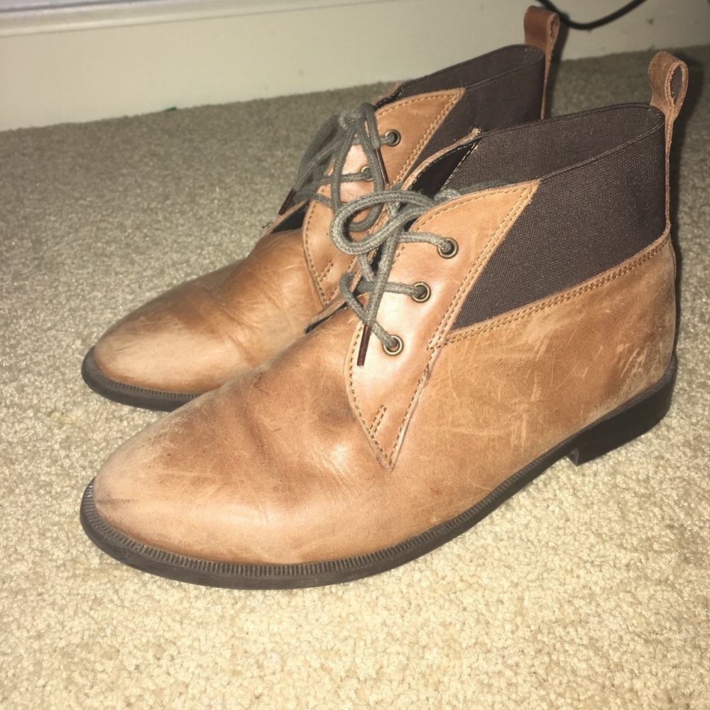 Authentic leather booties