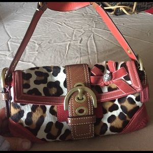 Limited edition coach calf hair bag