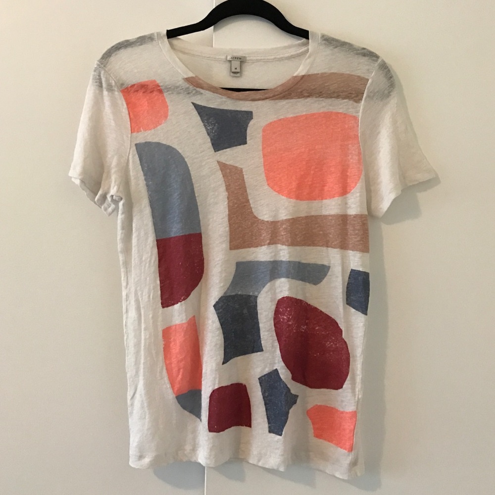 J. Crew Distressed Linen Tee