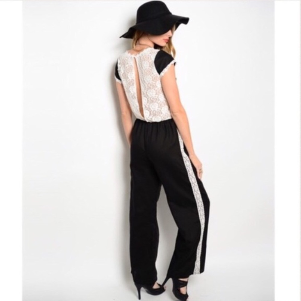 🆕 | Ivory Crochet Jumpsuit