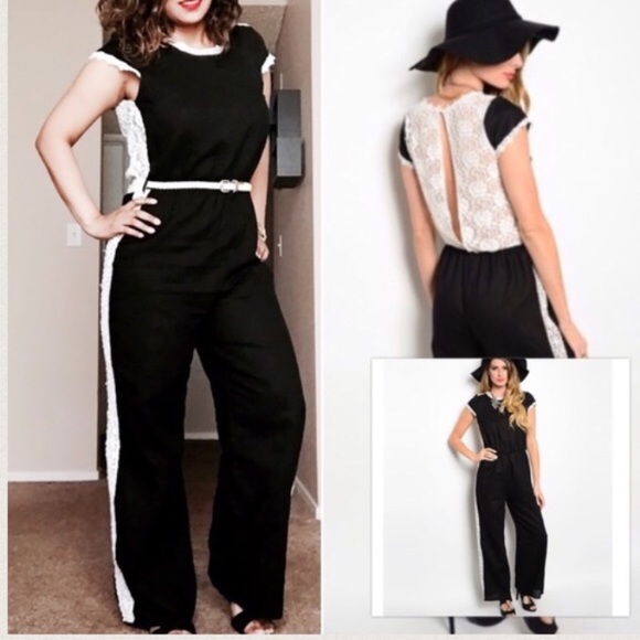 🆕 | Ivory Crochet Jumpsuit - Picture 3 of 4