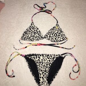 Volcom cheetah print bikini