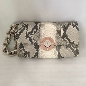 Henri Bendel Snake Print Clutch/Wristlet