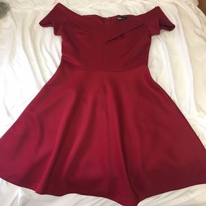 Red Off The Shoulder Dress