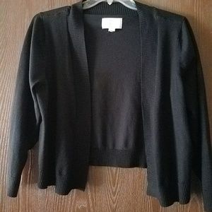 Avenue cropped cardigan, black light weight