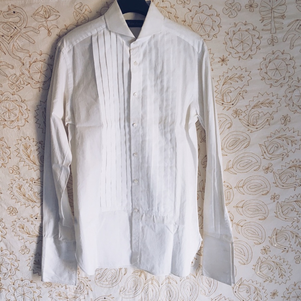Vintage Ralph Lauren Collection Pleated Bib Shirt