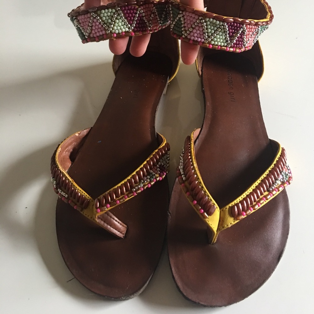 STRAPPY BEADED SANDALS