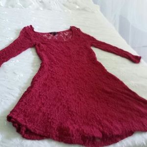Cranberry blush lace dress