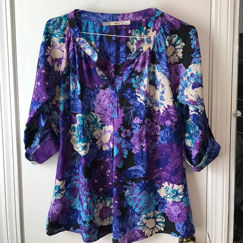 Beautiful blue and purple blouse from Nordstrom!