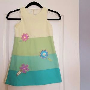 Yellow Blue and Green Easter Dress