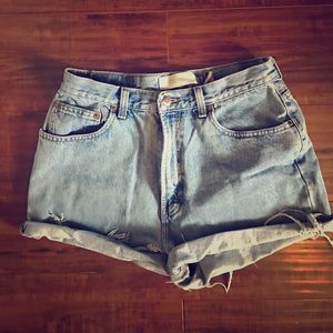 Gap high waisted jean shorts