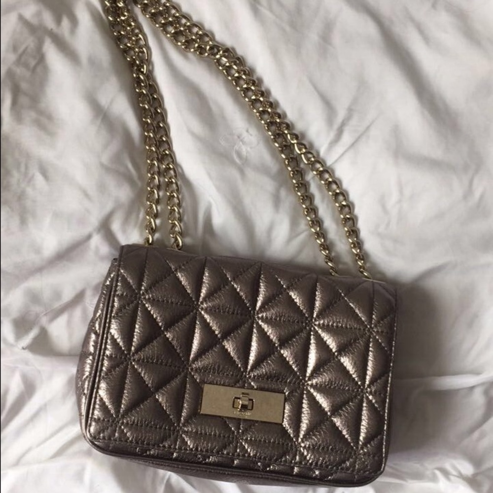 Kate Spade Quilted Silver bag