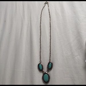Turquoise and sterling silver necklace. Munez?