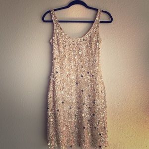 Aidan Mattox Champaigne Sequin Dress