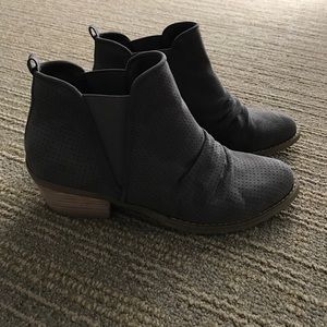 Grey ankle booties