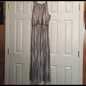 Chico's sleeveless black and white long dress