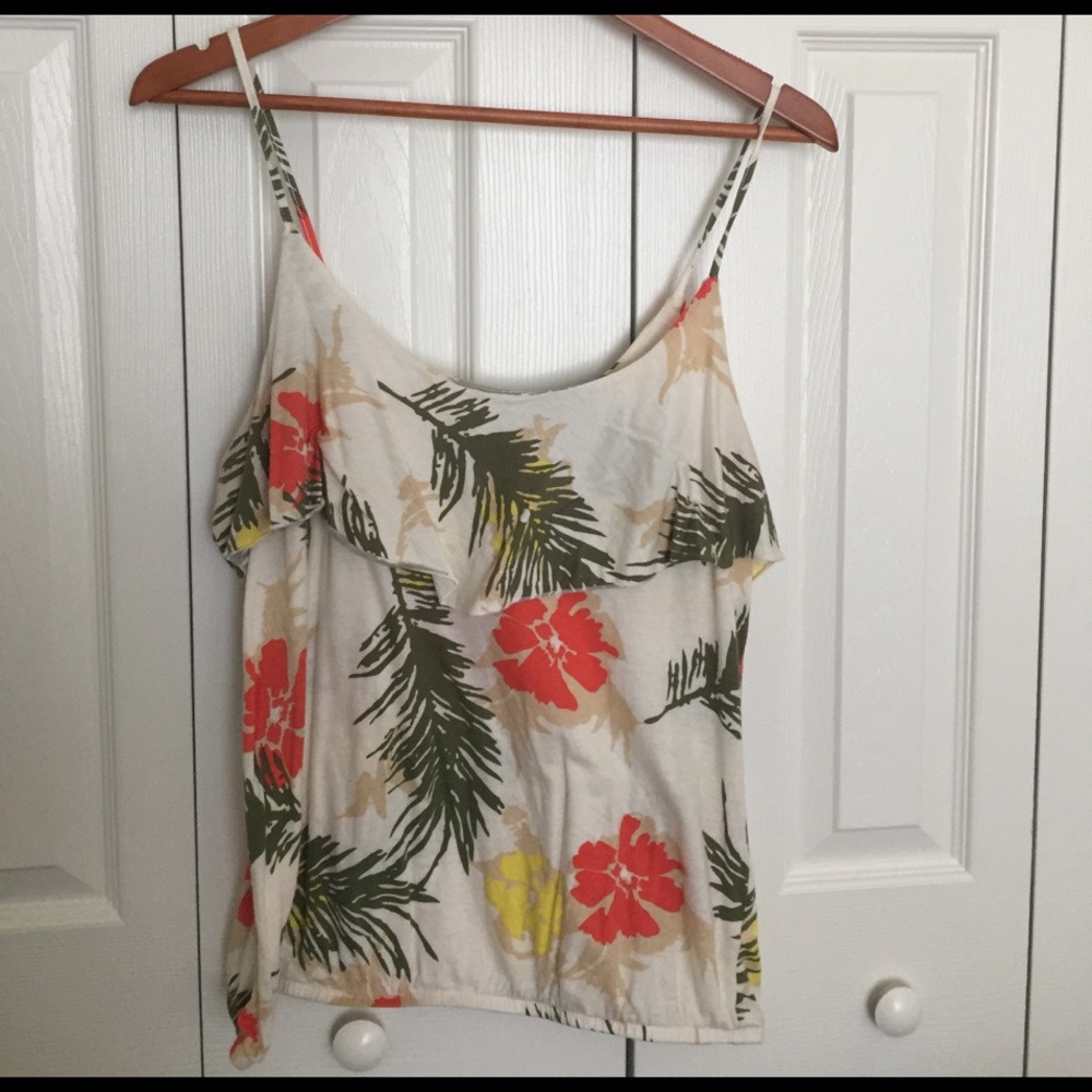 Spaghetti Strap Floral Tank - Large
