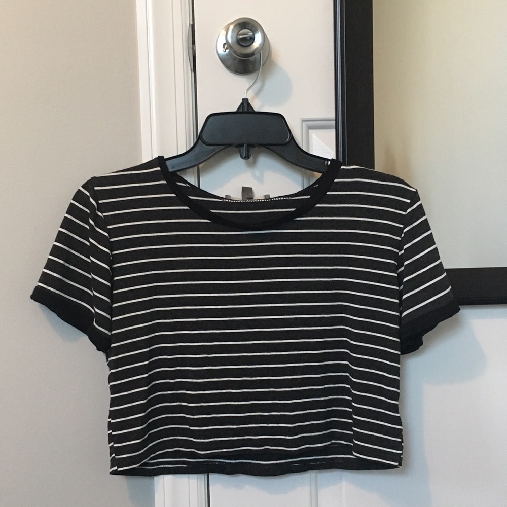 striped crop top