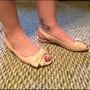 SZ 7.5 Ellen Tracy Pink Flat w/ Bow