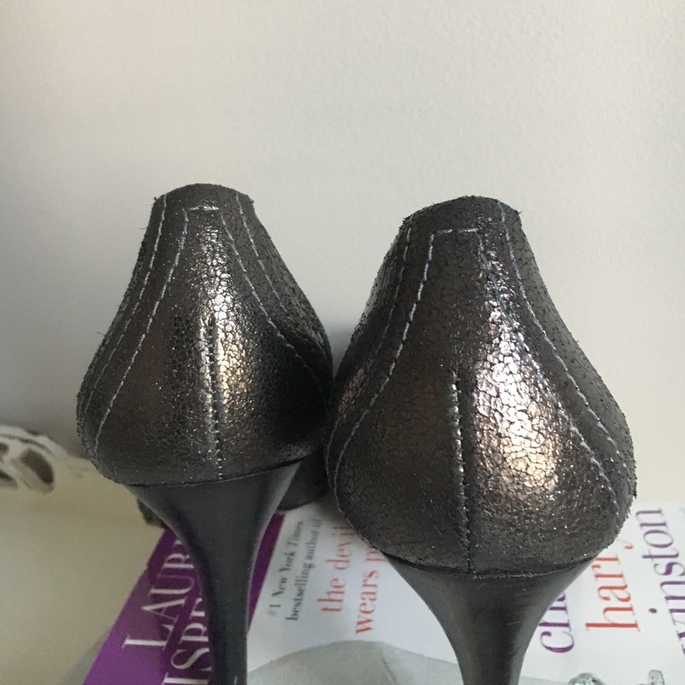 Tory Burch Gunmetal and Rhinestone Heels - Picture 8 of 8