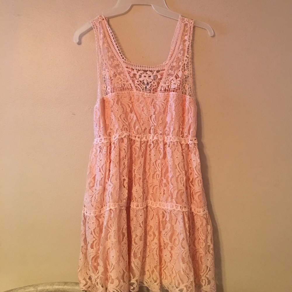 Cute pink floral lace top