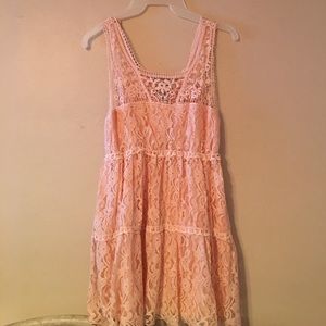 Cute pink floral lace top