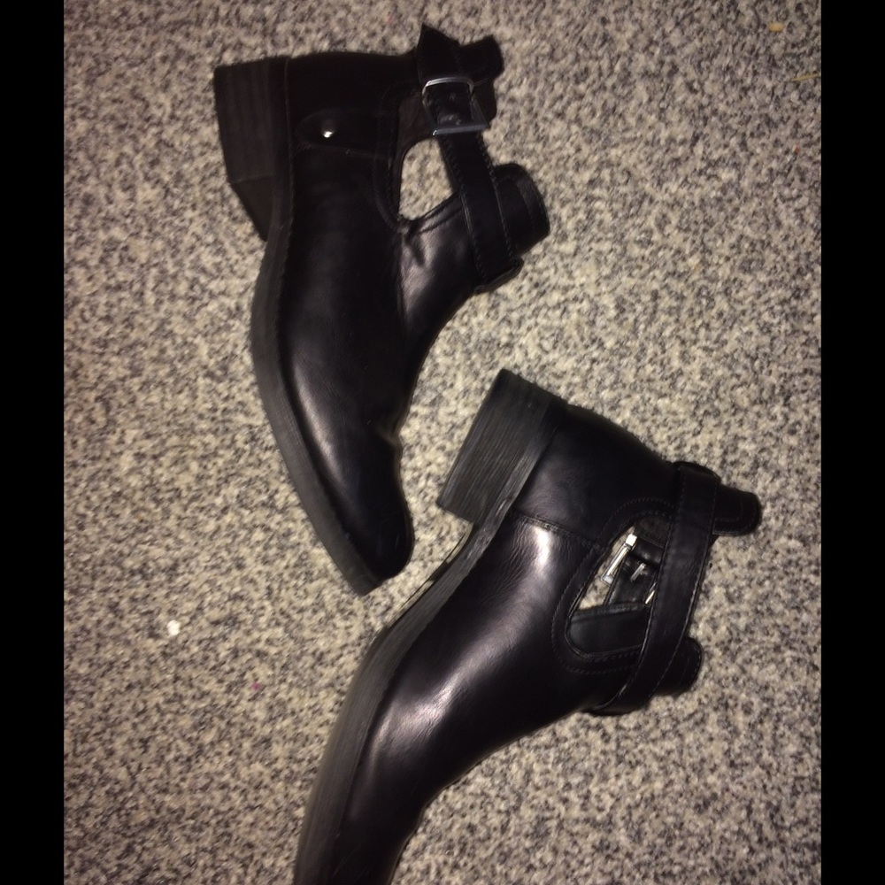 Black Buckle Booties