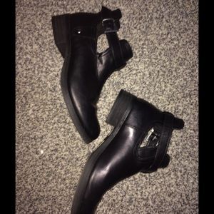 Black Buckle Booties