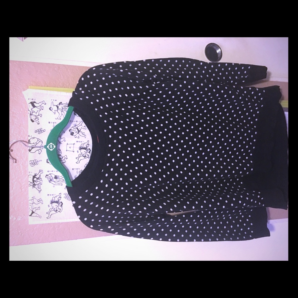 Black & White Polka Dot Sweater