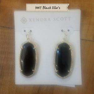 Kendra Scott Black Elle earrings NWT