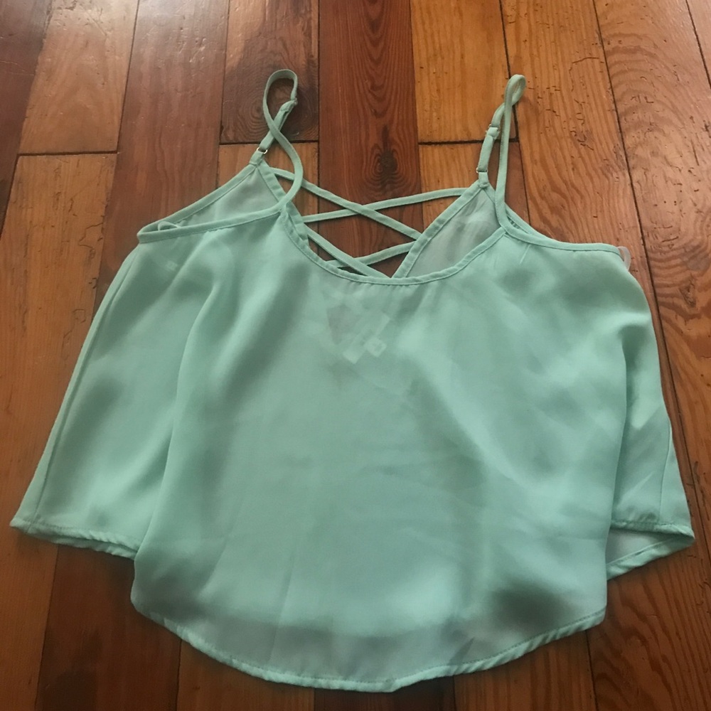Mint green tank top