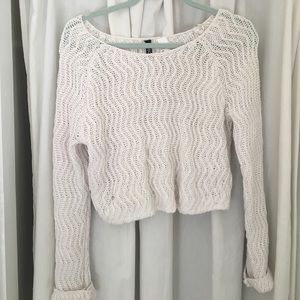 Cropped knit sweater