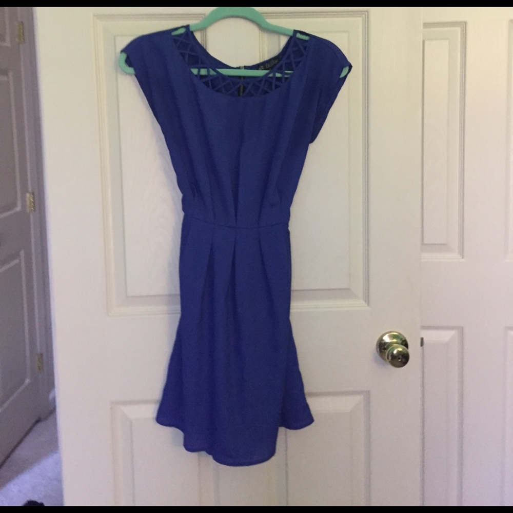 Purple, short sleeve dress. SMALL