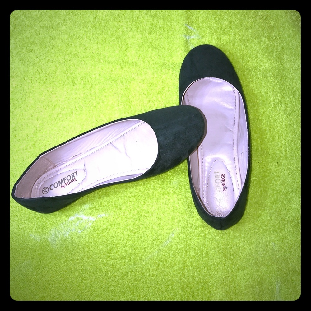 Dark Olive Green Flats