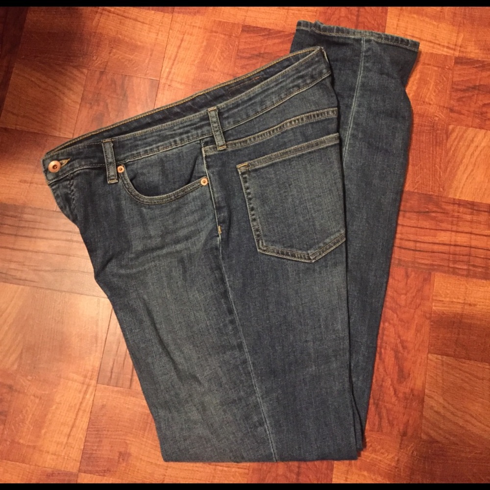Lands' End mid rise slim leg jeans