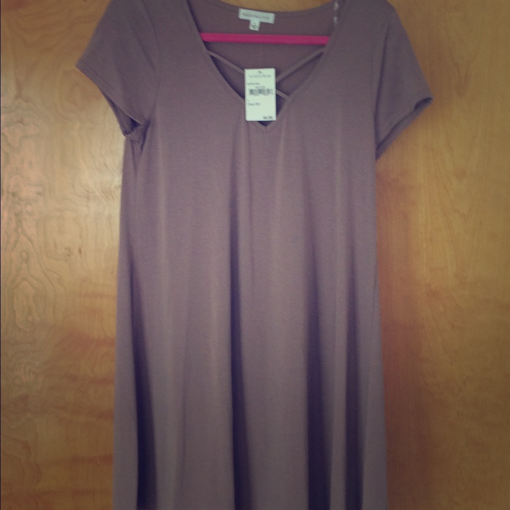 Nude colored t-shirt dress