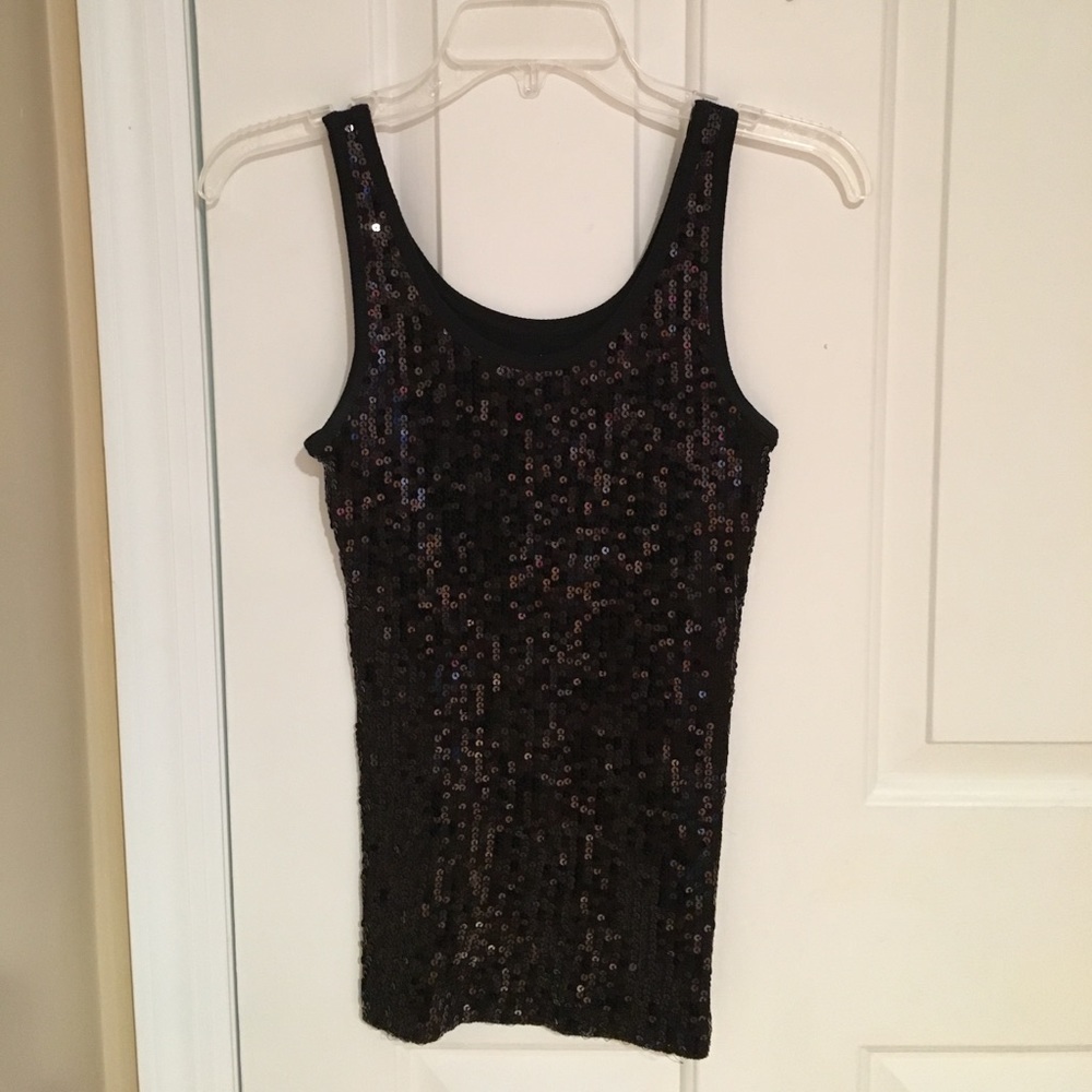 The Limited Black Sequin Top - size Small