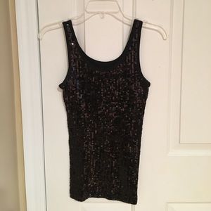 The Limited Black Sequin Top - size Small