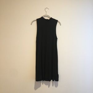 Black Mock-neck swing dress