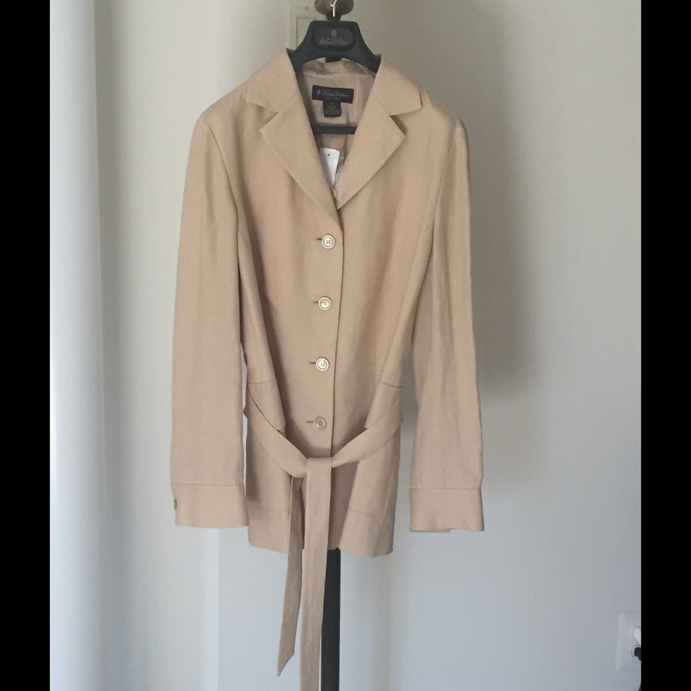 Brand NEW Brooks Brothers Tan Linen Blazer