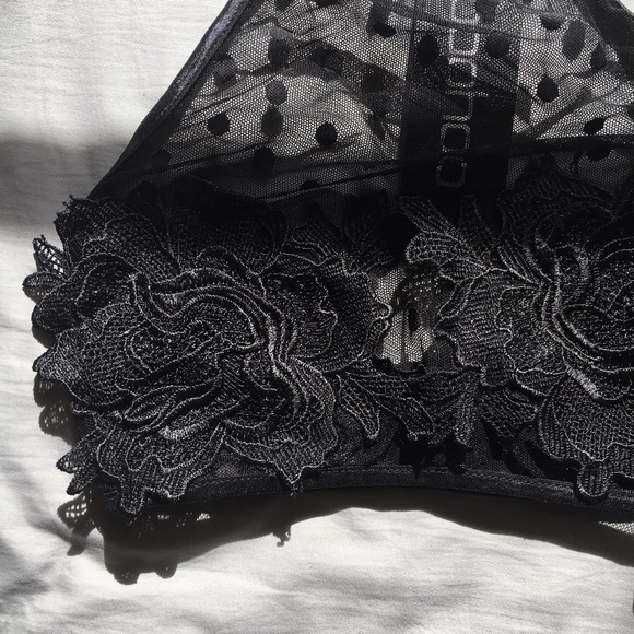 Boohoo Tops - NWT Mesh lace festival halter