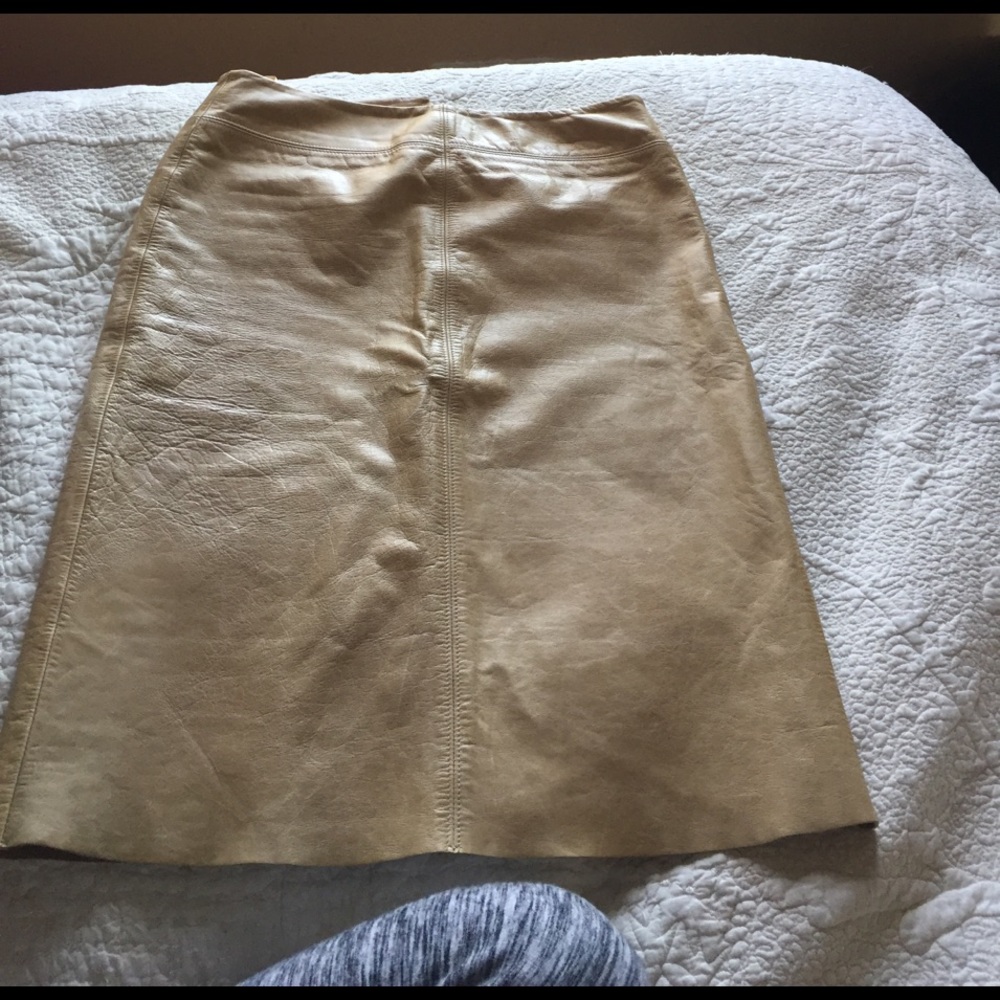 100% leather Jcrew Pencil skirt sz 8
