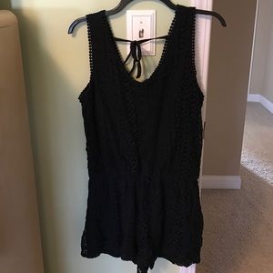 Black lace romper