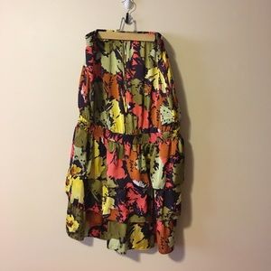 Outback Red strapless dress, banded waist, XL