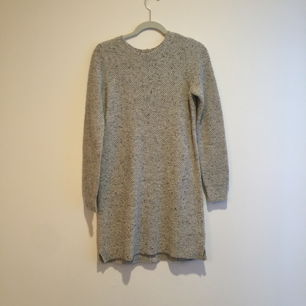 Grey sweater dress